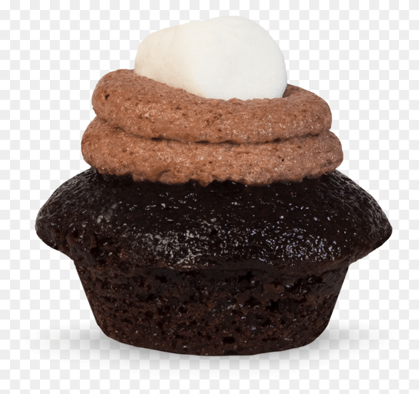 742x729 Hot Cocoa Cupcake Small Image, Cream, Cake, Dessert HD PNG Download