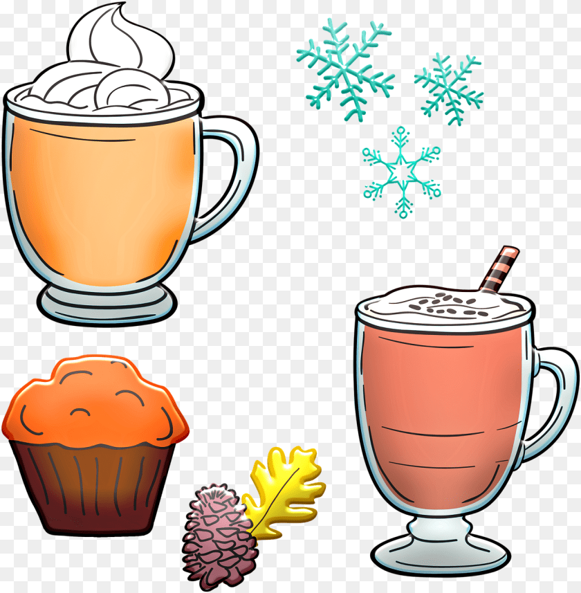 1234x1259 Hot Cocoa Muffin Hot Chocolate Autumn Acorn Food, Cup, Cream, Dessert Transparent PNG