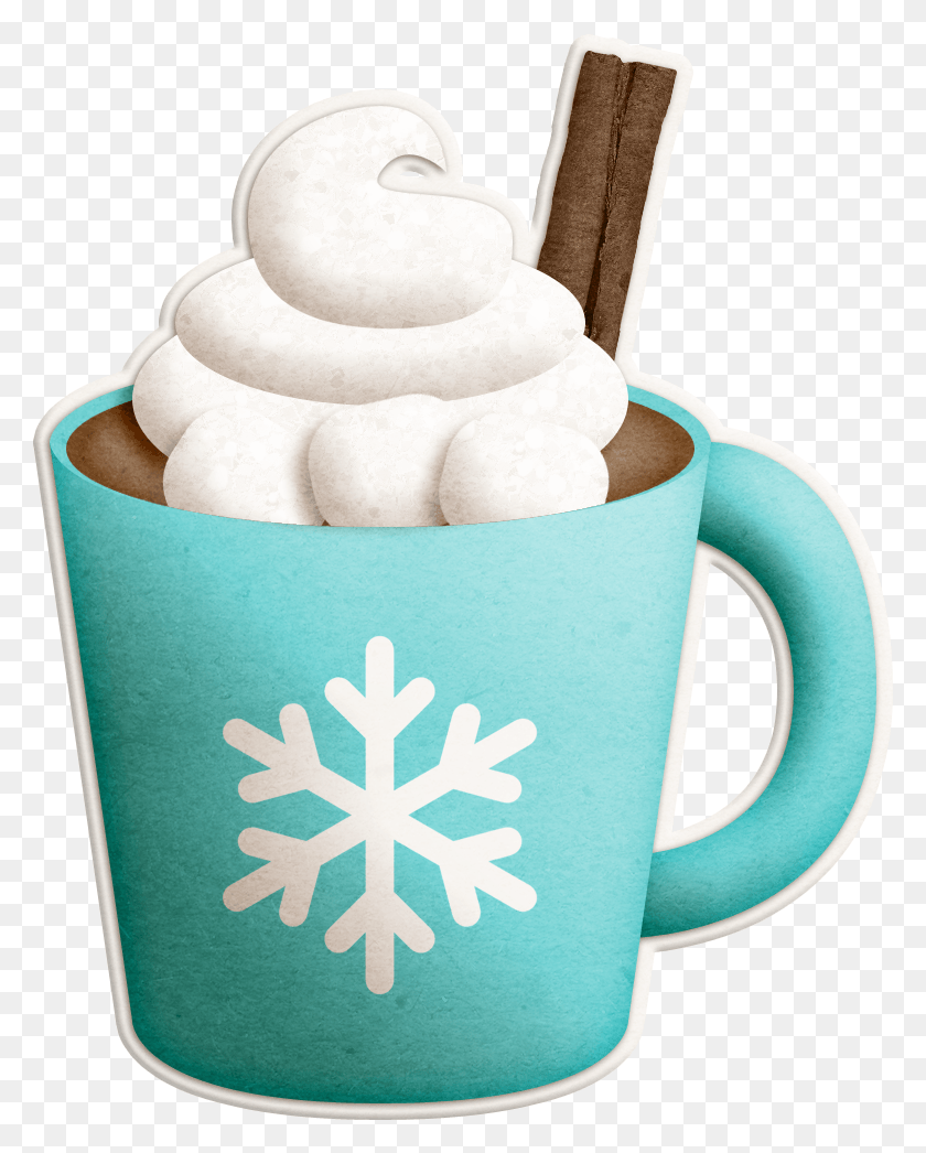 780x986 Hot Cocoa Winter Hot Chocolate Clipart, Cream, Dessert, Food HD PNG Download