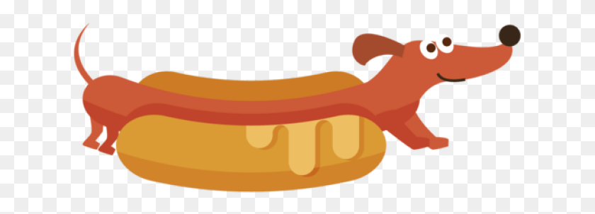 635x243 Hot Dog Clipart Weiner Dog Hot Dog Wiener Dog, Food HD PNG Download