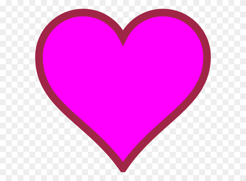 600x560 Hot Pink Heart Related Keywords Amp Suggestions Pink And Purple Heart HD PNG Download