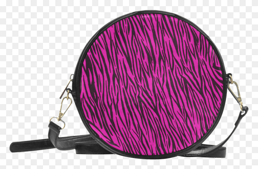 791x499 Hot Pink Zebra Stripes Animal Print Fur Round Sling Miraculous Ladybug Marinette39s Purse, Clothing, Apparel, Bag HD PNG Download
