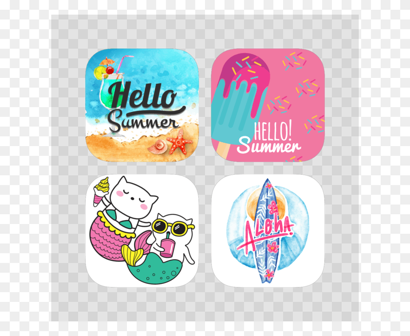 630x630 Hot Summer Beach Fun Stickers Bundle On The App Store Cartoon, Label, Text, Lunch Descargar Hd Png