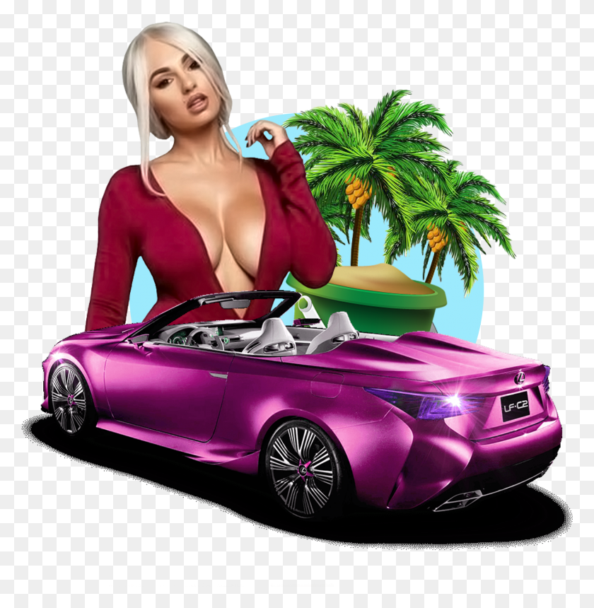 1408x1445 Hot Summer Party Flyer Background, Convertible, Car, Vehicle HD PNG Download