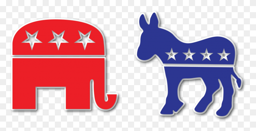2546x1211 Hot Topic Issues And News Icons 4 Color Is The Democratic Party, Symbol, Number, Text HD PNG Download