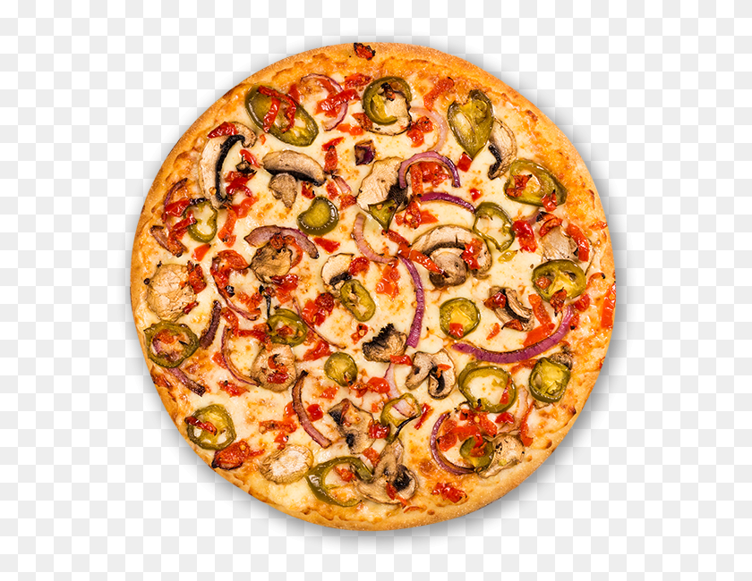 586x590 Горячая Вегетарианская Пицца В Калифорнийском Стиле, Еда, Блюдо, Еда Png Скачать