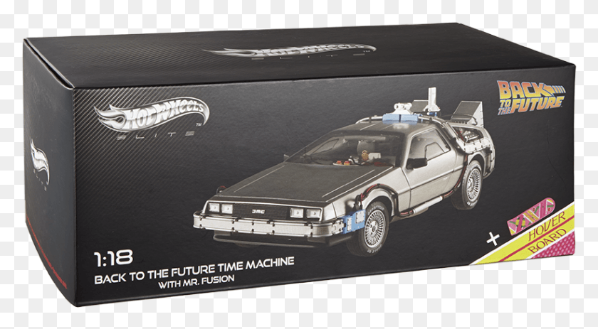 821x425 Hot Wheels Does The Back To The Future Delorean 118 Delorean Hot Wheels Elite, Car, Vehicle, Transportation HD PNG Download