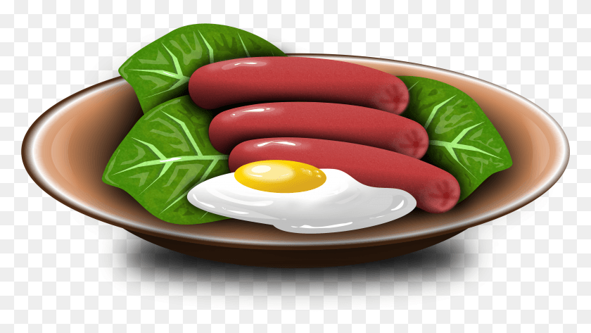 3904x2072 Hotdogs Fried Egg On A Plate X Hotdogs And Egg Cartoon HD PNG Download