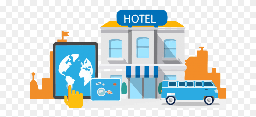 648x324 Hotel Booking Book A Hotel, Building, Text, Electronics HD PNG Download