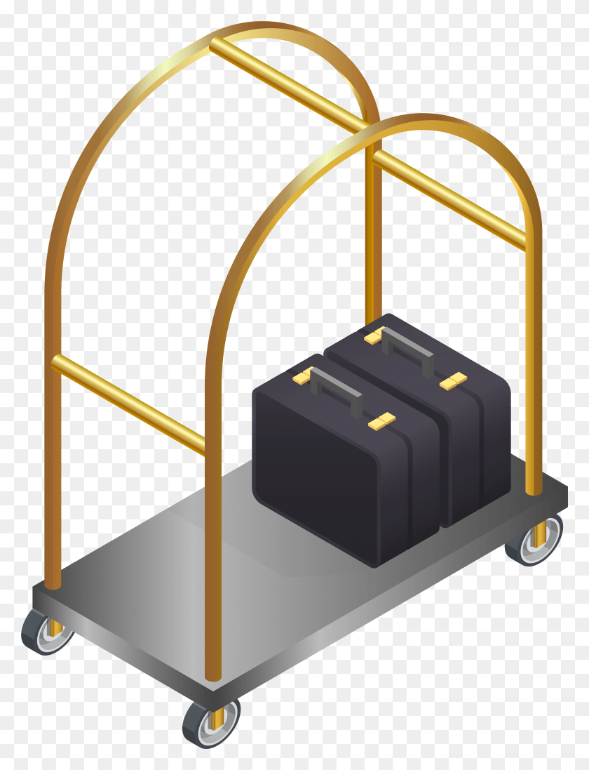 5902x7853 Hotel Luggage Cart Transparent Clip Art Image, Machine, Lamp, Motor HD PNG Download