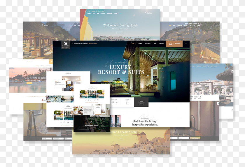 963x634 Hotel Wordpress Theme Is The Most Charming Luxurious Graphic Design, File, Monitor, Screen HD PNG Download