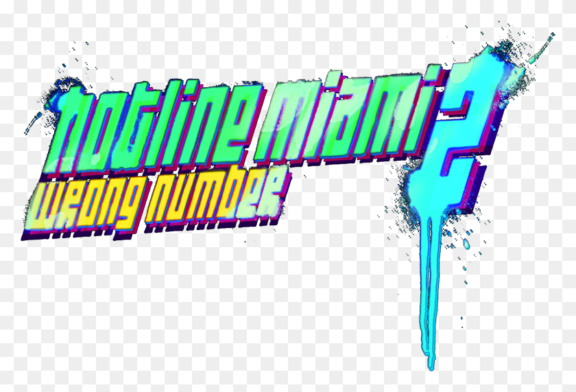 1603x1052 Hotlinemiami Hotline Miami 2 Title, Light, Neon, Text HD PNG Download