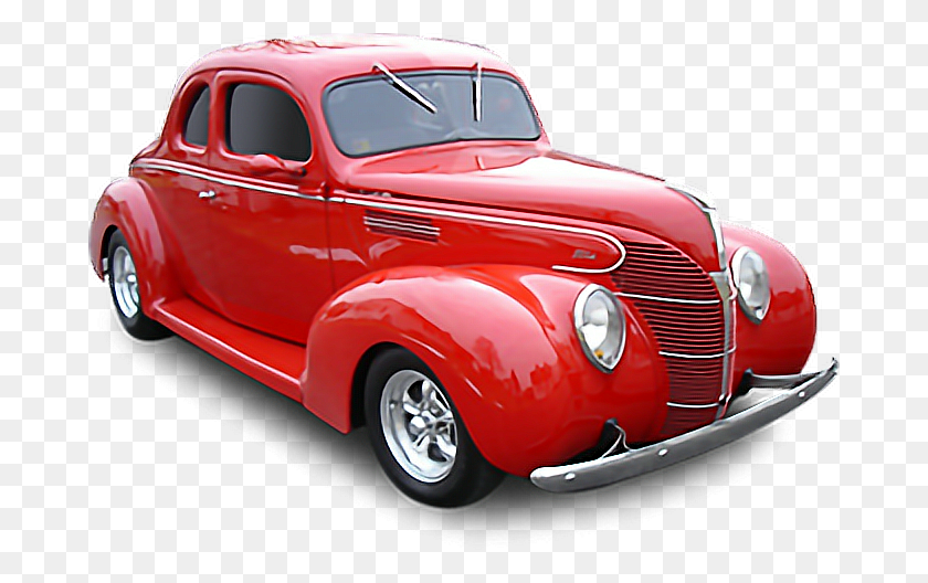 680x468 Hotrod Sticker Red Car Retro, Vehicle, Transportation, Automobile HD PNG Download