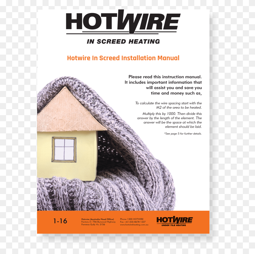 598x778 Hotwire In Screed Heating Install Manual House, Пряжа, Флаер, Плакат Png Скачать