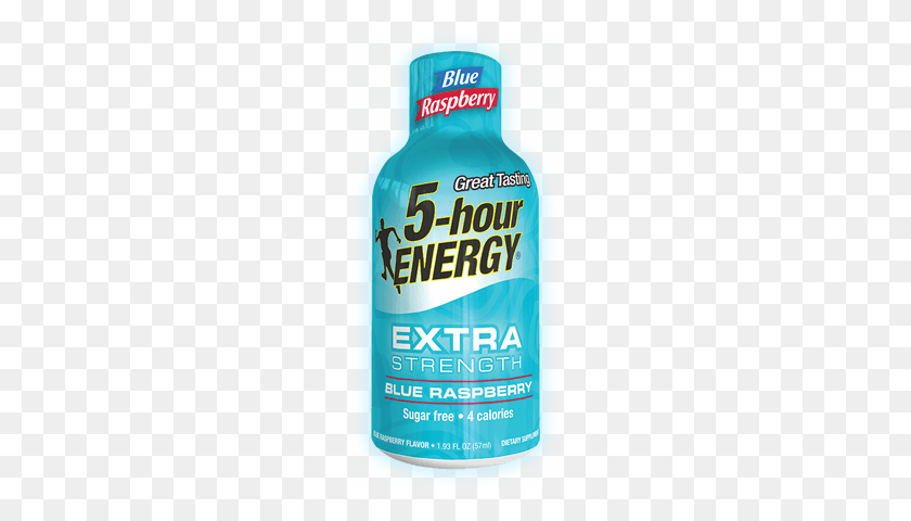 190x420 Hour Energy Sugar Free Extra Strength Blue Raspberry 5 Hour Energy, Aluminium, Cosmetics, Tin HD PNG Download