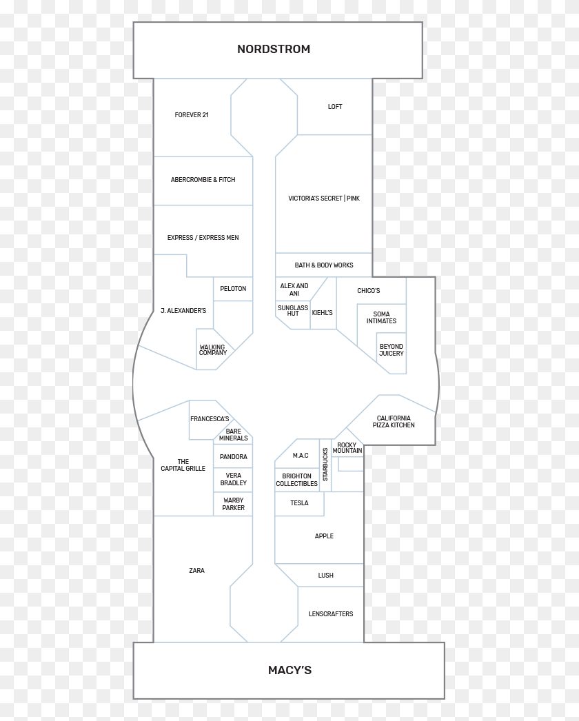 455x986 Hours Somerset Mall Floor One Map Of Stores, Plan, Plot, Diagram HD PNG Download