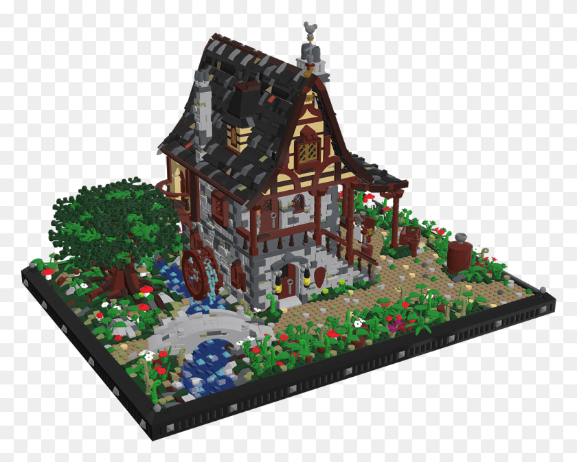 1094x861 House, Toy, Outdoors, Landscape HD PNG Download