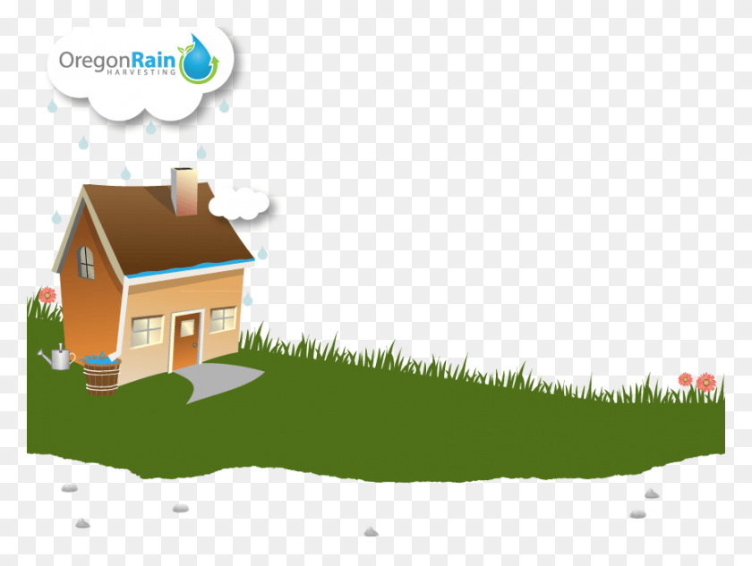 850x625 House, Grass, Plant, Nature HD PNG Download