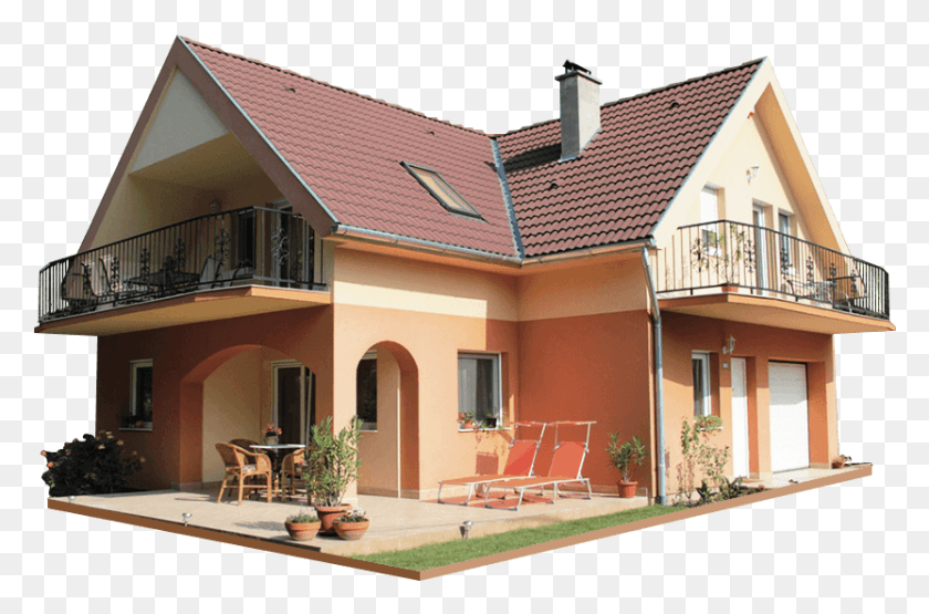 832x528 House Big House, Roof, Patio, Chair HD PNG Download