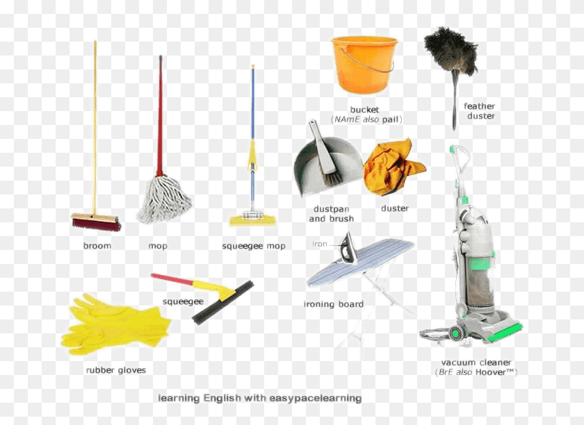 682x552 House Cleaning Material Name, Broom, Cleaning HD PNG Download