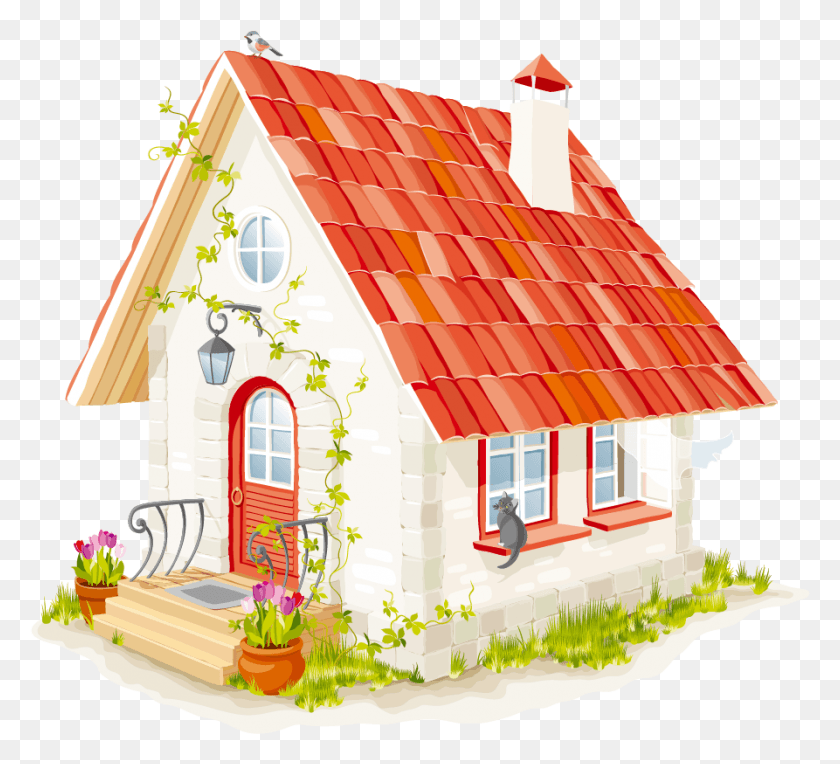 893x806 House Clip Art Cottage Illustration, Building, Outdoors, Nature HD PNG Download