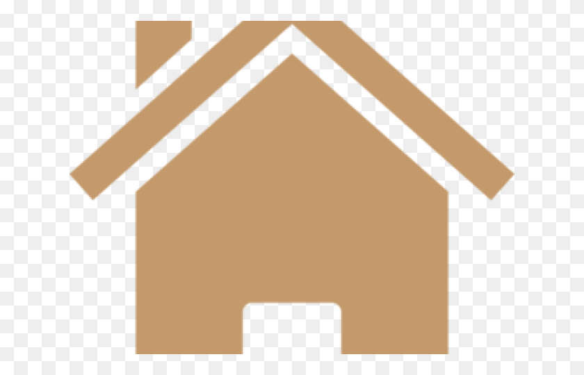 640x480 House Clipart Transparent Background Gold House Clip Art, Cardboard, Triangle, Carton HD PNG Download