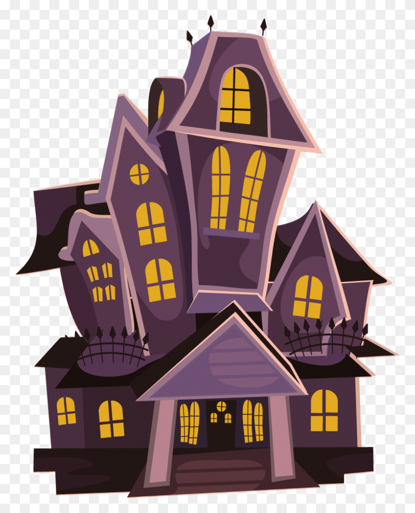797x1001 House Clipart Transparent Washed Out Haunted Mansion Haunted House Clipart, Building, Urban, Outdoors HD PNG Download