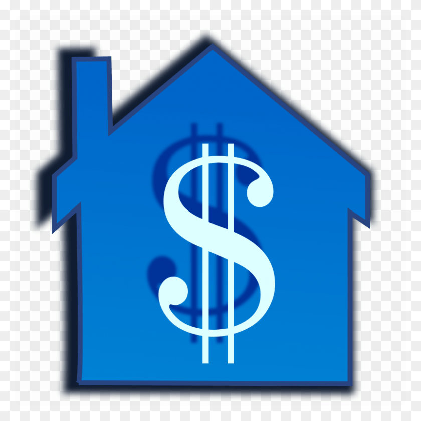 800x800 House Dollar Signs Clip Art Stock Illustration Image Home Price, Symbol, Sign, Road Sign HD PNG Download