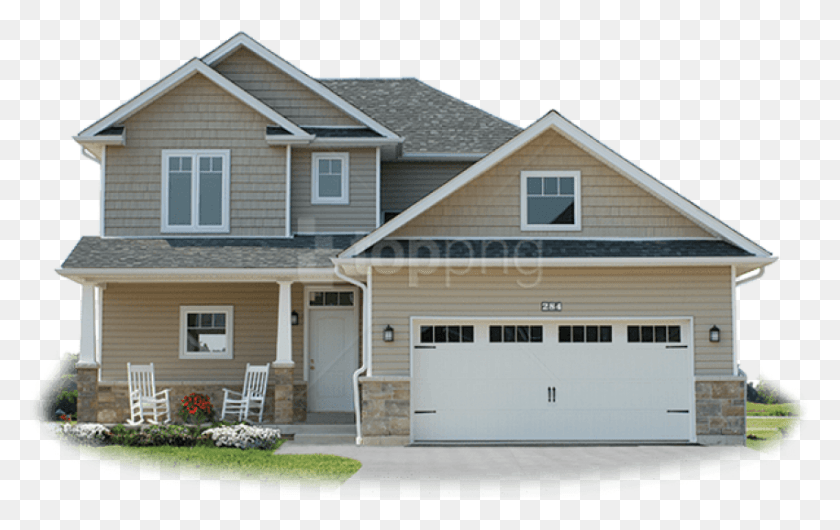 850x513 House From The Outside Images Background New House Transparent Background, Garage, Chair, Furniture HD PNG Download