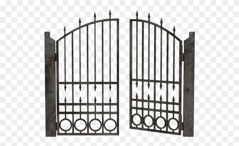 536x453 House Gate HD PNG Download