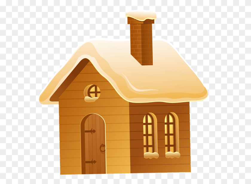 583x557 House In Snow House Clipart, Lamp, Housing, Building HD PNG Download
