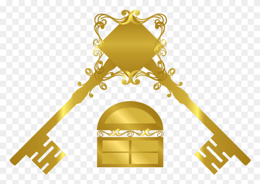 878x600 House Key, Trophy, Gold, Gold Medal HD PNG Download