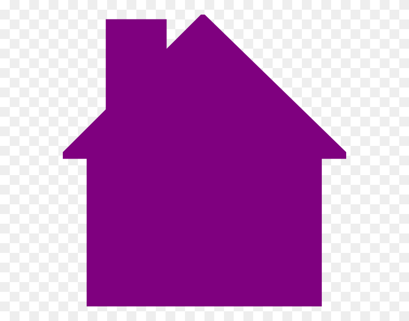 582x600 House Logo Purple Clip Art At Clker, Triangle, Symbol, Star Symbol HD PNG Download