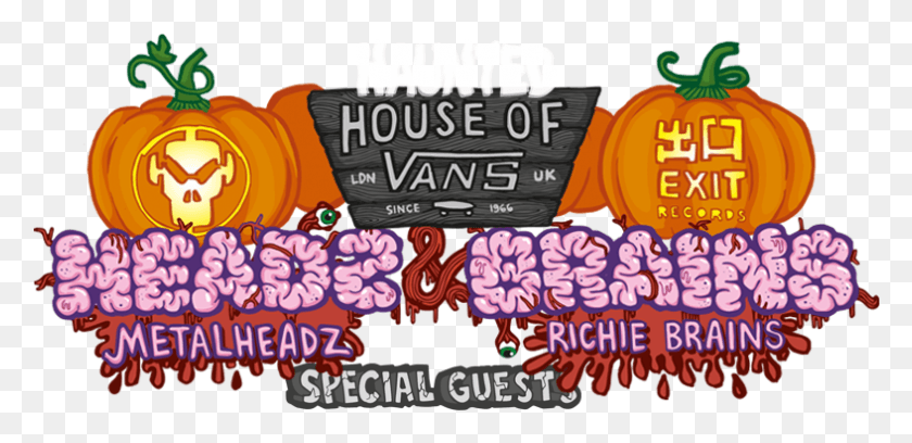 787x352 House Of Vans39 Halloween Jam Illustration, Text, Graphics HD PNG Download