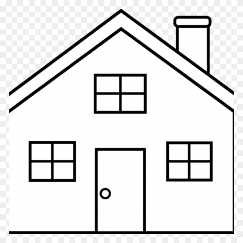 1024x1024 House Outline Clipart House Outline Clipart Black And House Outline Clip Art, Housing, Building, House HD PNG Download