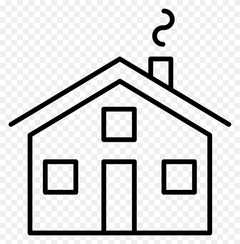 981x1000 House Small Variant With Chimney Comments Como Dibujar Una Casa, Building, Outdoors, Nature HD PNG Download