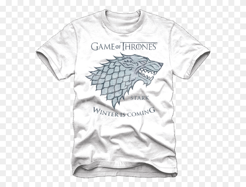 597x577 House Stark White Game Of Thrones T Shirt House Stark Shirt, Clothing, Apparel, T-shirt HD PNG Download