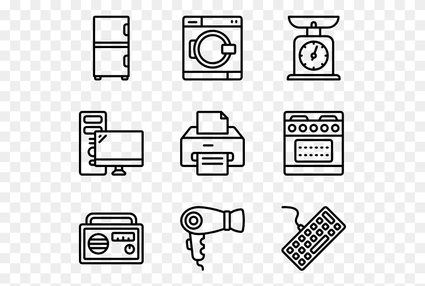 529x505 Household Appliances And Electronics Icon Packs Vector Icon Resume, Gray, World Of Warcraft HD PNG Download