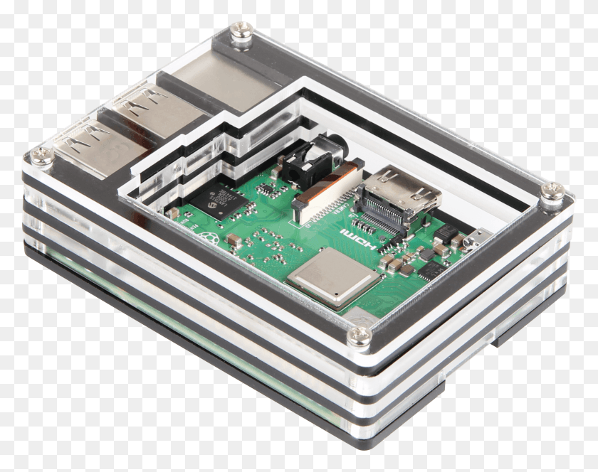 2177x1686 Housing For Raspberry Pi 3 7x Acrylic Transparent Electronic Component, Electronics, Electronic Chip, Hardware HD PNG Download