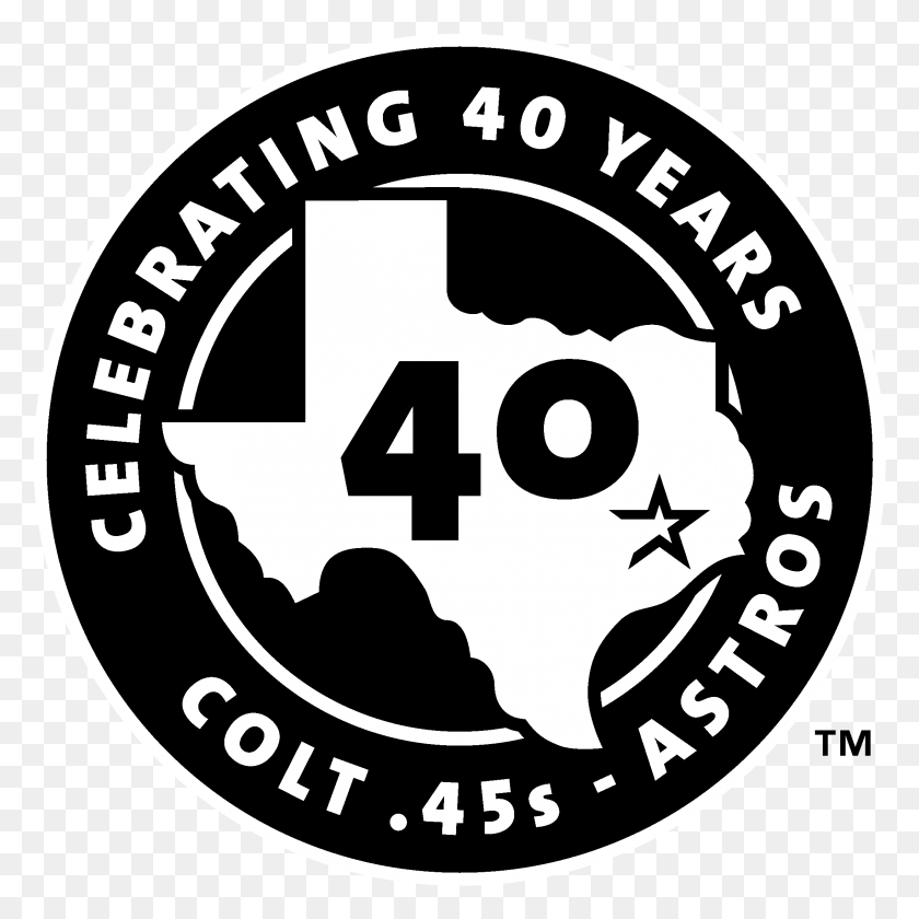 2191x2191 Houston Astros 3 Logo Black And Ahite Emblem, Label, Text, Symbol HD PNG Download