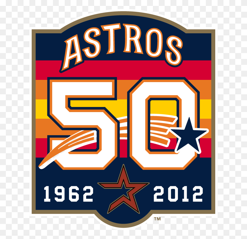 640x751 Houston Astros 50th Anniversary Logo For The 2012 Season Houston Astros, Text, Symbol, Label HD PNG Download