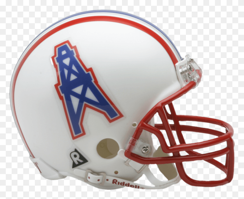 823x661 Houston Oilers 1981 To 1996 Authentic Full Size Throwback Houston Oilers Helmet, Clothing, Apparel, Football Helmet HD PNG Download