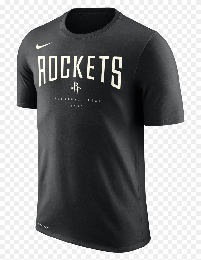 706x1025 Houston Rockets Nike Black Arched Logo Tee T Shirt Houston Rockets, Clothing, Apparel, Sleeve HD PNG Download