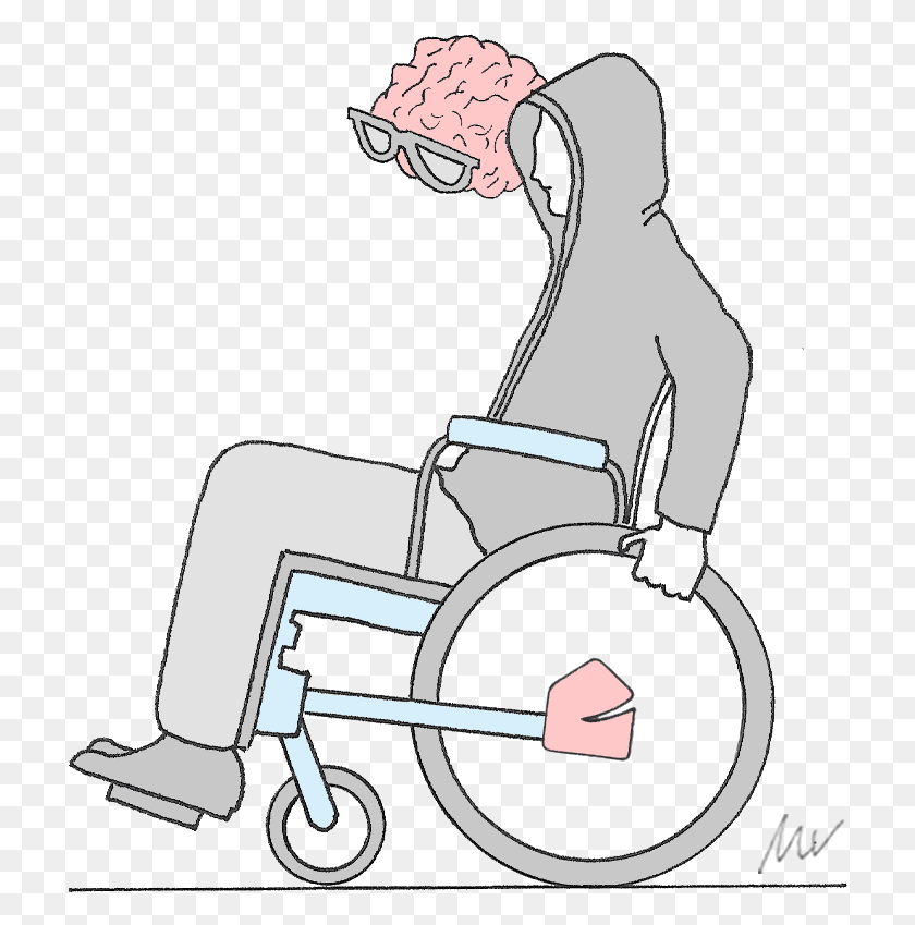 716x789 How Artificial Intelligence Can Help With Disabilities Transparent Disability Cartoon, Chair, Furniture, Wheelchair HD PNG Download