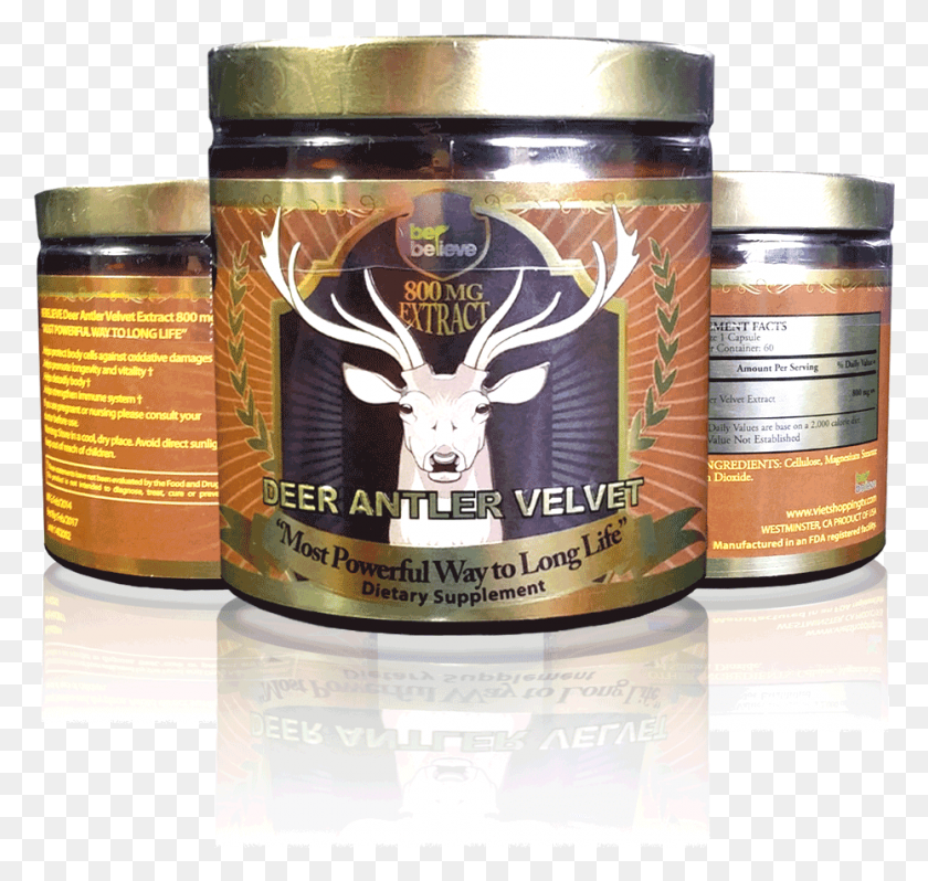 930x880 How Deer Antler Velvet Extract Can Benefit You Elk, Label, Text, Tin HD PNG Download