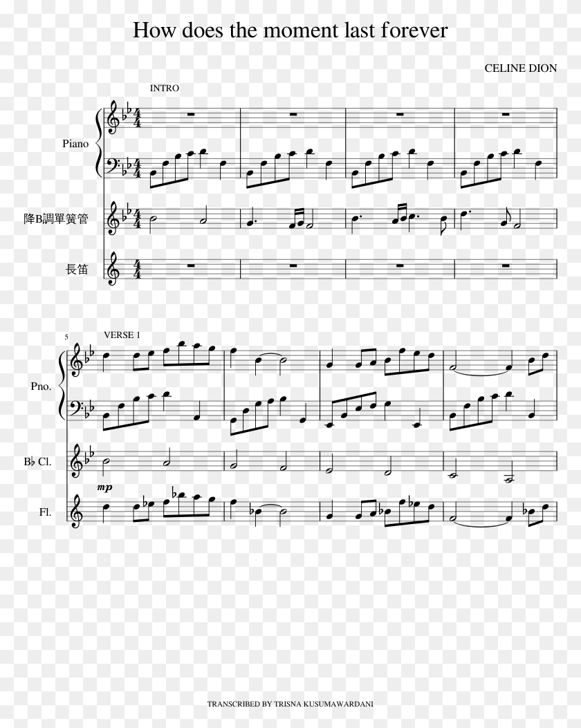 773x993 How Does A Moment Last Forever Ost Beauty And The Beast Clip Joint Calamity Sheet Music, Gray, World Of Warcraft HD PNG Download
