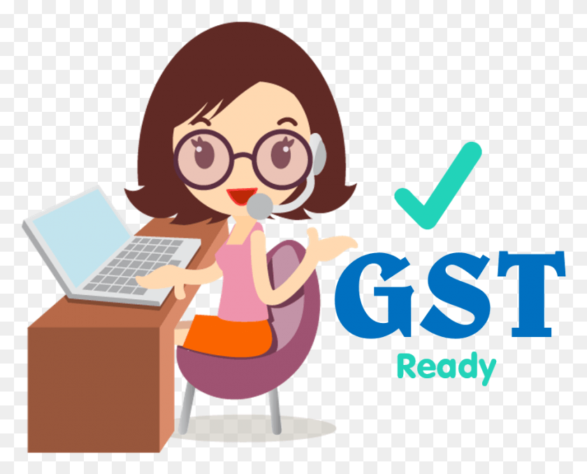 897x711 How Gst Execution Has Profited Indian Tax Approach Call Center Icon .png, Reading, Female, Sitting HD PNG Download