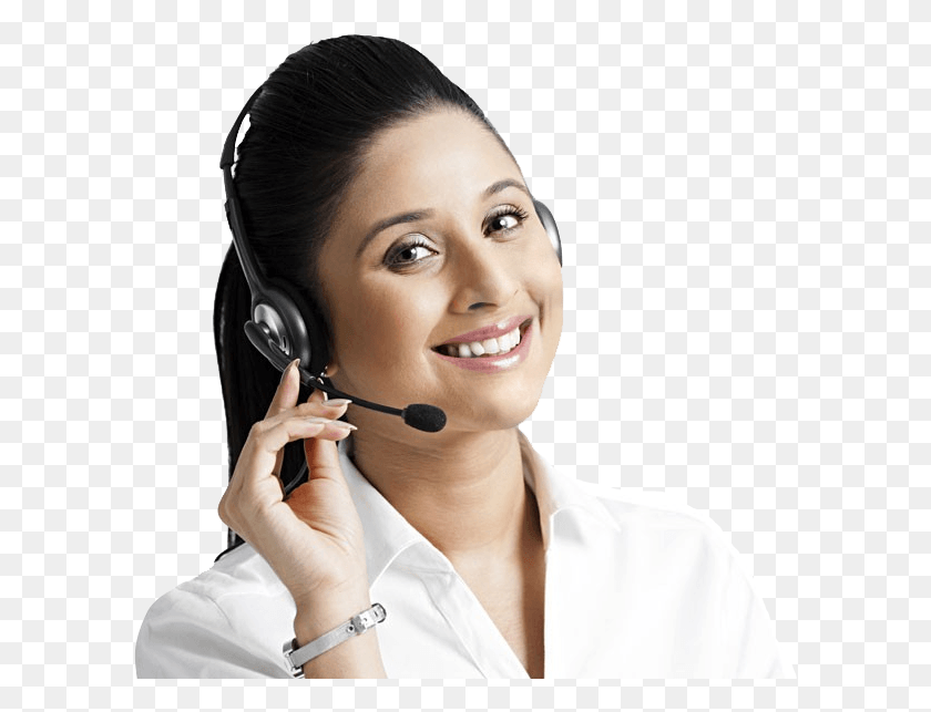 599x583 How It Works Tech Support Indian Girl, Person, Human, Headphones HD PNG Download