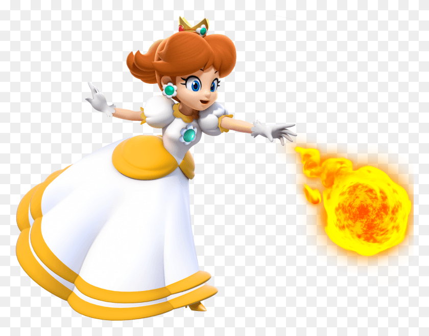1890x1448 How Princess Daisy Should Be In Her Official Fire Flower, Figurine, Toy, Doll Descargar Hd Png