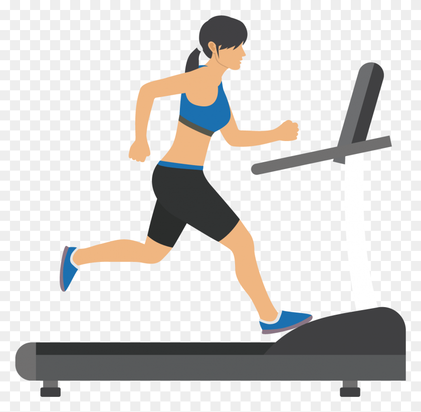 1297x1267 How To Avoid Treadmill Workout Mistakes At The Gym Health Benefits Of Using Treadmill, Person, Human, Sport HD PNG Download